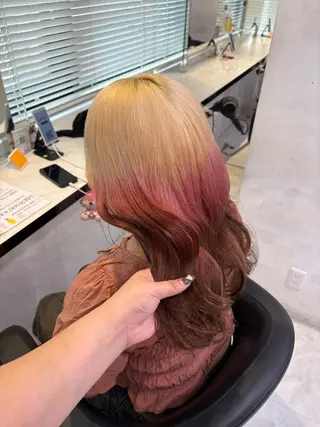 ロング カラー 透明感ベージュカラー 🪞上野🪞AIのヘアスタイル