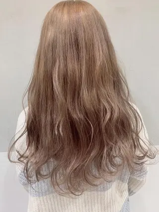 ロング オリーブ カラー✨有坂映哉のヘアスタイル
