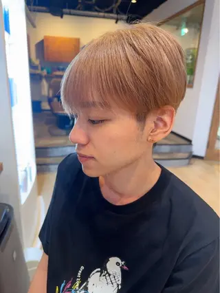 カラー メンズ 髪質改善&ストレート ✂︎鈴木青樹のヘアスタイル