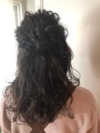 セミロング ヘアアレンジ レイヤーカット✂️ 横浜No1♡下鳥翔子のヘアスタイル