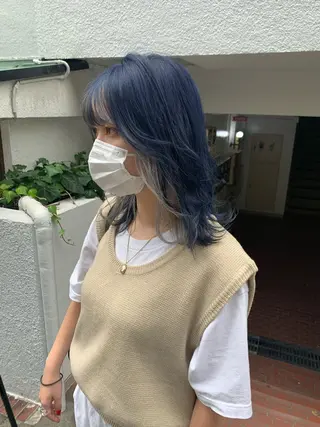 ミディアム カラー ヘアアレンジ 憧れの艶ハイトーンへ 🌙サイダサキのヘアスタイル