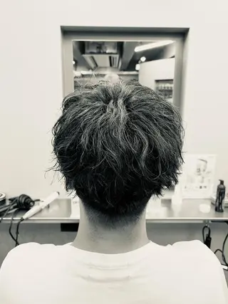 ショート パーマ メンズ 池袋メンズパーマ フェード純平のヘアスタイル