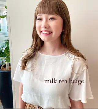 ロング カラー 木下 奈々のヘアスタイル