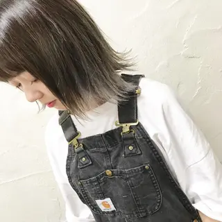 ミディアム カラー 盛れる顔周りカット ♥️韓国ヘア"ちぇるのヘアスタイル
