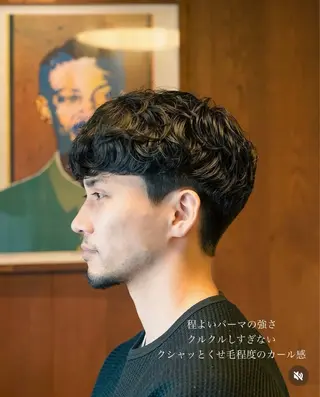 パーマ メンズ メンズ似合わせ タチカワユウキのヘアスタイル