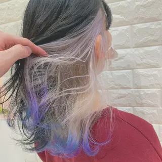 ミディアム ブリーチ&エクステ 🥀ケアカラー特化のヘアスタイル
