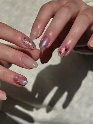 ネイル なんば堀江/育爪施術 ニュアンス✻Kaphのネイルデザイン