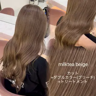 ロング 𝜗𝜚ブリーチ ／レイヤー𝜗𝜚のヘアスタイル