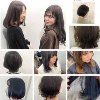 ショート カラー パーマ ヘアアレンジ メンズ キッズ ネイル マツエク・マツパ 久木原 ゆりのヘアスタイル