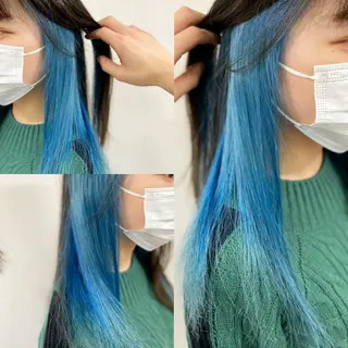 ロング カラー 中目黒ブリーチカラー ボブ橋本青輝のヘアスタイル