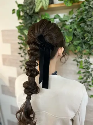 ロング ヘアアレンジ 早朝✨ヘアセット 着付け/清水玲歌のヘアスタイル