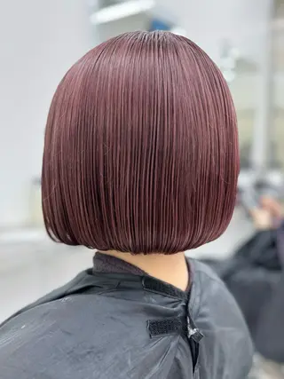 ショート カラー ヘアアレンジ 縮毛矯正🤍 盛れるボブ/ひかりのヘアスタイル