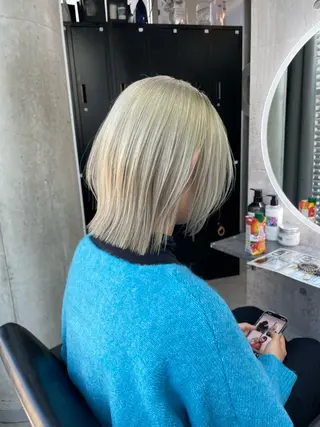ミディアム カラー 🌹ブリーチ/ボブ/ レイヤー渋谷🌹のヘアスタイル