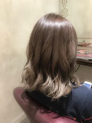 ミディアム カラー ヘアアレンジ 🌈髪質改善💕 縮毛矯正✨青木まで✨のヘアスタイル