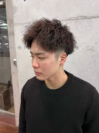 ショート パーマ メンズ メンズ特化美容師 /たけしのヘアスタイル