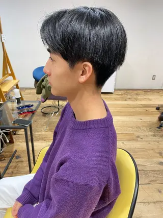 メンズ 🪿透明感/艶カラー ﾜﾀﾅﾍﾞｱｵｲのヘアスタイル