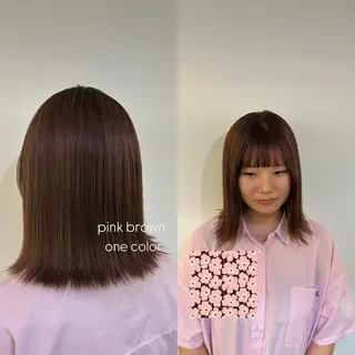 ミディアム カラー 松井 詩織のヘアスタイル