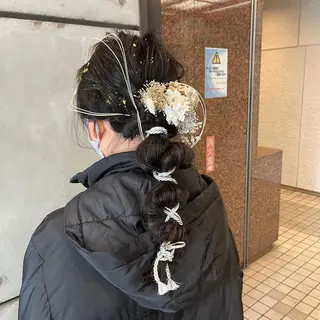 ヘアアレンジ ショートヘア 大類ミサキのヘアスタイル