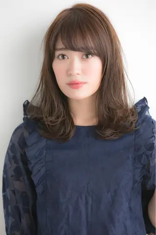 ミディアム コテ巻き風パーマ💛 池袋のヘアスタイル