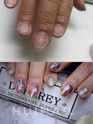 ミディアム めぐみのネイルサロン スタッフ練習のネイルデザイン