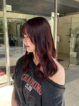 ミディアム カラー FERIA梅田 hana💫レイヤーのヘアスタイル
