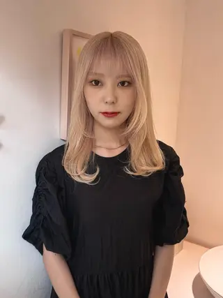 ミディアム カラー ito suzuco @suc__asのヘアスタイル