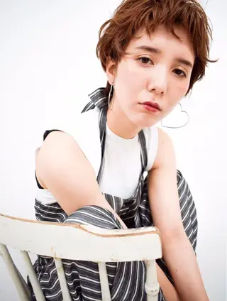 ショート カラー パーマ ヘアアレンジ メンズ キッズ ネイル マツエク・マツパ EnBlesS西宮 マンツーマン神道有基のヘアスタイル