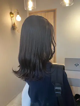 ミディアム 🫧艶感カラー/ あいり🤍のヘアスタイル