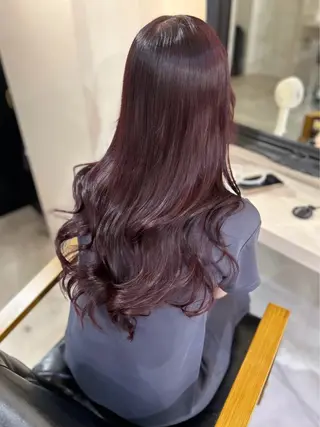 ロング カラー レイヤー/ラベンダー オージュア/枝元唯のヘアスタイル