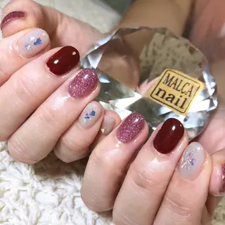 ミディアム カラー パーマ ヘアアレンジ ネイル マツエク・マツパ 荒木 莉奈のネイルデザイン