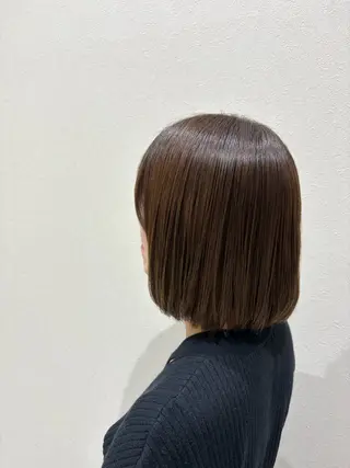 ミディアム カラー 暖色カラー/ブリーチ /ボブ/本間陽南のヘアスタイル