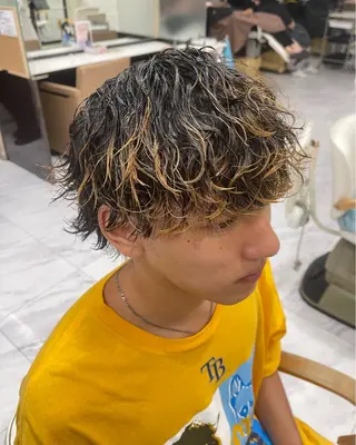 ショート パーマ メンズ 🌻メンズカット 落合諒🌻のヘアスタイル