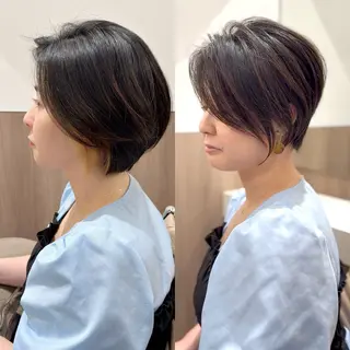 ショート 1日数名限定/似合わ ショート+艶カラー✨のヘアスタイル