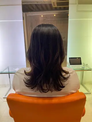 セミロング ヘアアレンジ 鶴﨑 美優亜のヘアスタイル