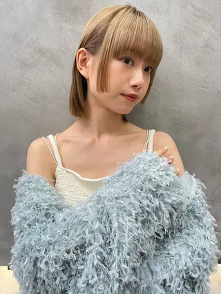 ミディアム くどうももか 浦和　ショート　ボブのヘアスタイル