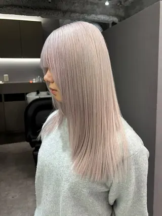 セミロング カラー 名古屋／デザイン／ ブリーチ/松井亮磨のヘアスタイル