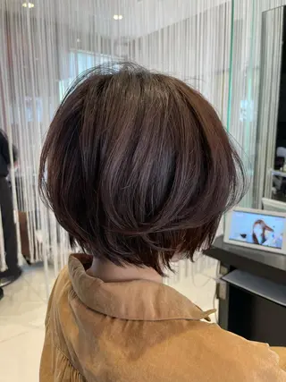 ショート 傷んだ髪をサラサラに 曲がる縮毛矯正◎高岡のヘアスタイル