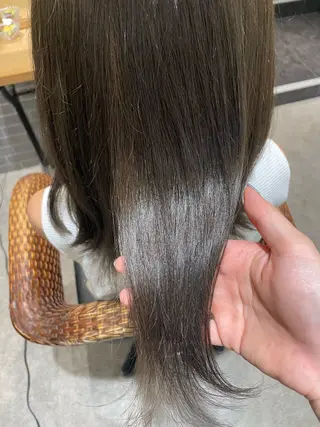 セミロング カラー 暖色カラー🤎Red Neo meiのヘアスタイル