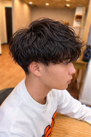 ショート パーマ 野呂 隼人のヘアスタイル