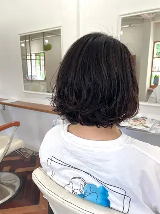ミディアム カラー パーマ mopa_kaede ナチュラル/レイヤーのヘアスタイル