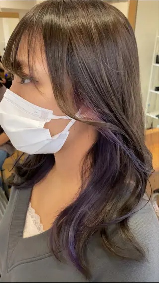 セミロング カラー 韓国ヘア🇰🇷 スズキのヘアスタイル