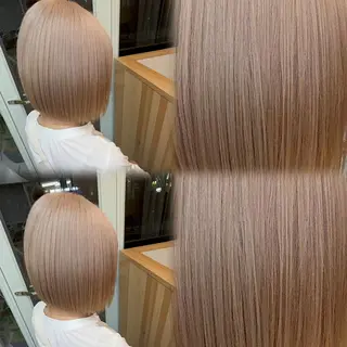 ミディアム カラー 髪質改善ミルクティー SATSUKI🌼.のヘアスタイル