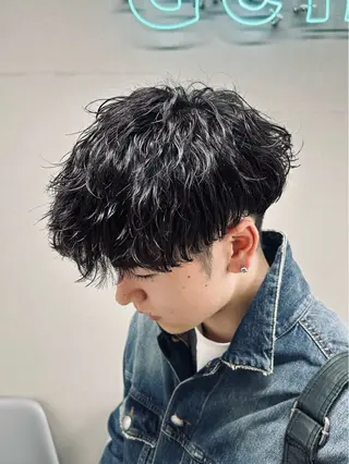 ミディアム パーマ メンズ 🏁メンズパーマ/ RYOYAのヘアスタイル