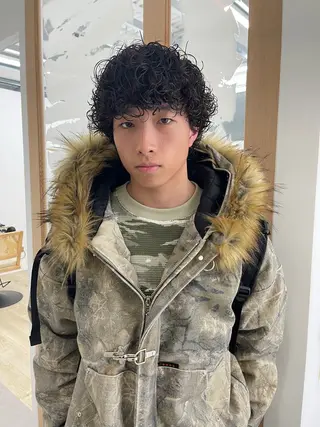 パーマ メンズ メンズカット パーマ[佐橋]のヘアスタイル