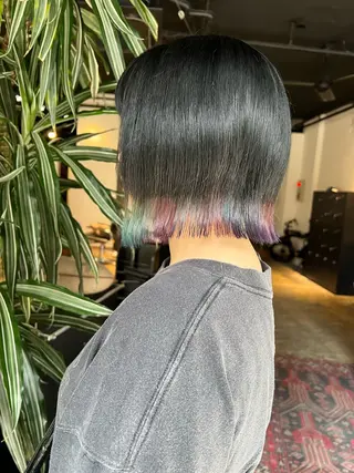 ミディアム カラー パーマ 🌈ケアブリーチ🌈 おぐまなつきのヘアスタイル