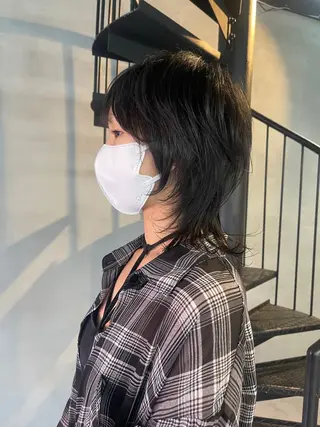 ミディアム 柏 ウルフ/レイヤー 田中佐和🐺のヘアスタイル
