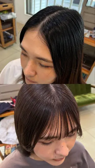 パーマ eMuエミュ‪ ¨̮⃝ayakaのヘアスタイル