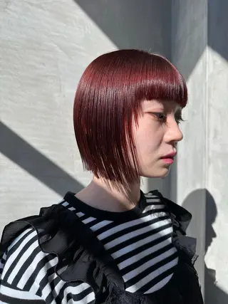 ミディアム カラー 曲がる縮毛矯正/メン ズカット髪質改善のヘアスタイル