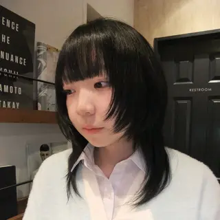 ミディアム パーマ レイヤー/似合わせ/ yuan⟡.·のヘアスタイル