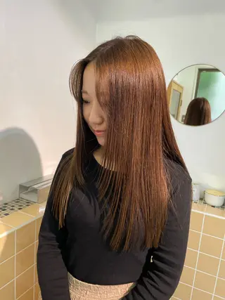 セミロング カラー sakura🌸 レイヤー/韓国ヘアのヘアスタイル